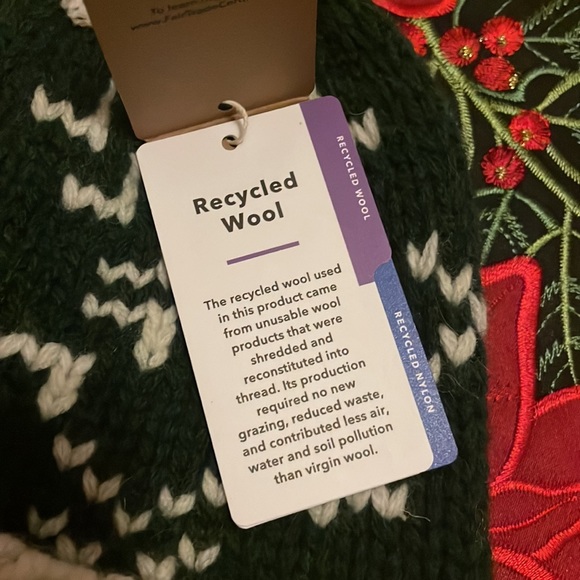 Brand New Patagonia Women's Snowbelle Beanie Wool Pom Hat Evergreen Flakes Green - Picture 8 of 16